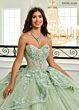 Rachel Allan RQ3153 Puff Sleeve Illusion Bodice Quinceanera Gown