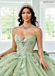 Rachel Allan RQ3154 Illusion Side Applique Strap Quinceanera Gown