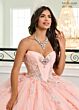 Rachel Allan RQ3154 Illusion Side Applique Strap Quinceanera Gown