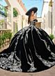 Rachel Allan RQ5011 Off-The-Shoulder Velvet Quinceanera Dress