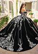Rachel Allan RQ5011 Off-The-Shoulder Velvet Quinceanera Dress