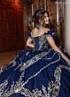 Rachel Allan RQ1180 Off The Shoulder Embellished Lace-Up Dress