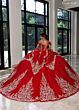 Rachel Allan RQ1180 Off The Shoulder Embellished Lace-Up Dress