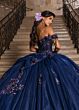 Rachel Allan RQ1184 Basque Waist Off The Shoulder Lace-Up Dress