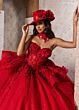 Rachel Allan RQ2241 Ruffle Pannier Sweetheart Neckline Dress