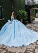 Rachel Allan RQ2246 Off The Shoulder Basque Waist Embellished Dress