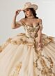 Rachel Allan RQ3175 Off The Shoulder Lace-Up Dress