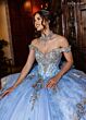 Rachel Allan RQ6010 Off The Shoulder Glitter Tulle Dress
