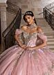 Rachel Allan RQ6010 Off The Shoulder Glitter Tulle Dress