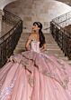 Rachel Allan RQ6010 Off The Shoulder Glitter Tulle Dress