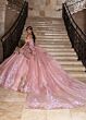 Rachel Allan RQ6010 Off The Shoulder Glitter Tulle Dress