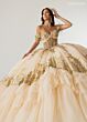 Rachel Allan RQ6012 Bow Back Tiered Skirt Embellished Dress