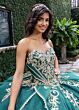 Rachel Allan RQ6015 Scallop Train Sweetheart Neck Embellished Dress