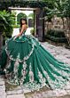 Rachel Allan RQ6015 Scallop Train Sweetheart Neck Embellished Dress