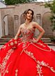 Rachel Allan RQ6015 Scallop Train Sweetheart Neck Embellished Dress
