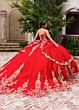 Rachel Allan RQ6015 Scallop Train Sweetheart Neck Embellished Dress