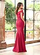 Rachel Allan RB8154 Off The Shoulder Pleated Dress