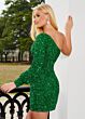 Rachel Allan 40255 One Sleeve Sequin Dress