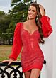 Rachel Allan 40257 Bishop Sleeves Sweetheart Neck Dress