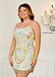 Rachel Allan 40080 Dolphin Hem Embellished Dress