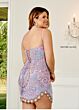 Rachel Allan 40080 Dolphin Hem Embellished Dress