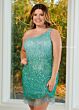 Rachel Allan 40127 Fringe Hem Ombre Sequin Dress