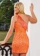 Rachel Allan 40150 Fringe Neckline Sequin Dress