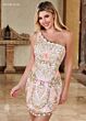 Rachel Allan 40268 Dolphin Hem One Shoulder Dress