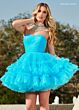 Rachel Allan 40276 Beaded Choker Ruffle Skirt Dress