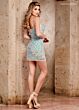 Rachel Allan 40292 Nude Sides Geometric Dress