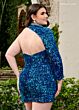 Rachel Allan 40308 Detachable Sleeve Ombre Sequin Dress