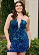 Rachel Allan 40308 Detachable Sleeve Ombre Sequin Dress