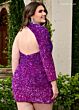 Rachel Allan 40308 Detachable Sleeve Ombre Sequin Dress