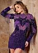 Rachel Allan 40365 High Neck Fringe Dress