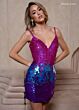 Rachel Allan 40406 Strappy Back Ombre Sequin Dress
