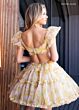 Rachel Allan 40408 Square Neckline Floral Print Dress