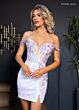 Rachel Allan 40415 Off The Shoulder Floral Dress