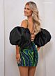 Rachel Allan 40418 Detached Sleeves Lace-Up Dress