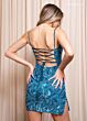 Rachel Allan 40422 Lace-Up Back Embellished Dress