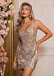 Rachel Allan 40432 Spaghetti Straps Embellished Dress
