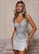 Rachel Allan 40441 Plunging Neckline Embellished Dress