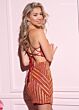 Rachel Allan 40446 Lace-Up Back Geometric Dress