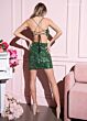 Rachel Allan 40446 Lace-Up Back Geometric Dress