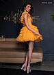 Rachel Allan 40458 Ruffle Skirt One Strap Dress