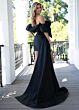 Rachel Allan 40462 Side Tail Bubble Neckline Dress