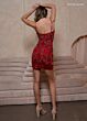 Rachel Allan 40471 Plunging Neckline Embellished Dress