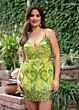 Rachel Allan 40471 Plunging Neckline Embellished Dress
