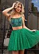 Rachel Allan 40477 Beaded Top Two Piece Dress