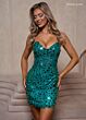 Rachel Allan 40480 Cut Glass Lace-Up Dress