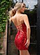 Rachel Allan 40480 Cut Glass Lace-Up Dress
